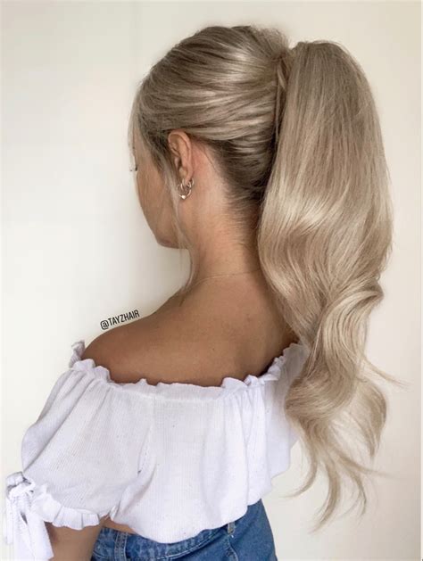 Wavey Sandy Blonde High Ponytail Blonde High Sandy Blonde High Ponytails