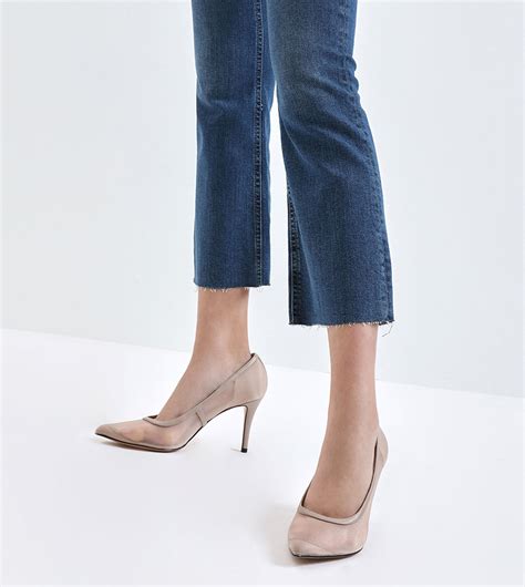Buy Charles Keith Mesh Stiletto Pumps Nude In Nude ThStreet Qatar