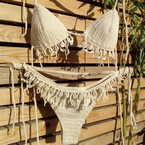 Crochet Bikini Set In Seafoam Light Blue Etsy