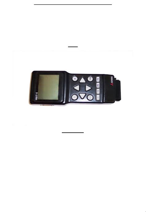 Mitsubishi MUT-II Diagnostic Equipment Manual PDF View/Download