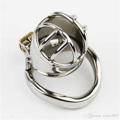 Amazing Stainless Steel Gay Chastity Cage With Removeable Spiked Ring