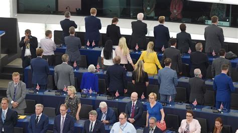 Brexit Party Meps Turn Their Backs On Eus Ode To Joy Anthem In