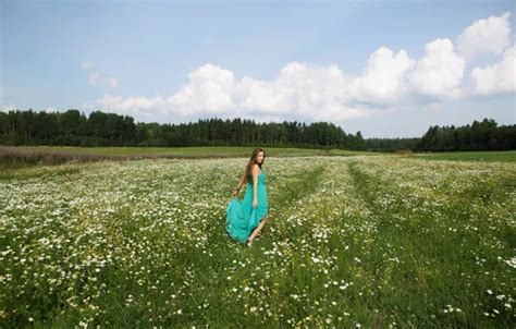 Wallpaper Field Nature Model Brunette Countryside Gorgeous Photoshoot Posing For Mobile