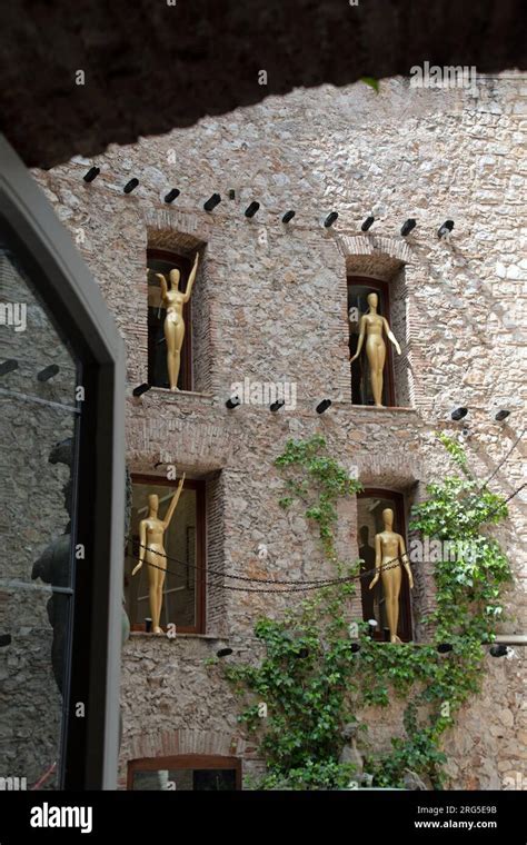 Landscape Of Statues In Interior Of Salvador Dali Theater Museum In