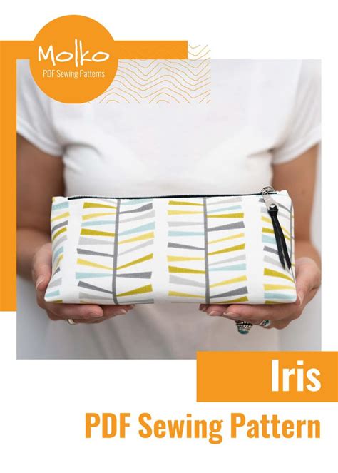 Iris Zipper Pouch PDF Sewing Pattern Sewing Tutorial Toiletry Bag