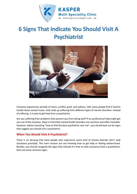 Ppt 6 Signs That Indicate You Should Visit A Psychiatrist Powerpoint Presentation Id11360813