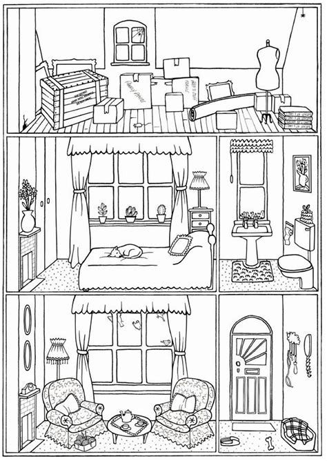 Printable House Coloring Pages