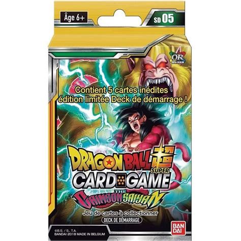 Dragon Ball Super Card Game Deck de Démarrage SD05 The Crimson