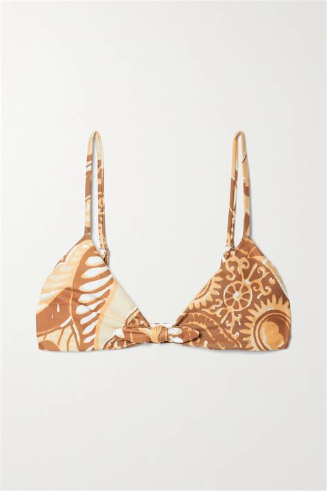 Carla Printed Recycled Bikini Top Editorialist