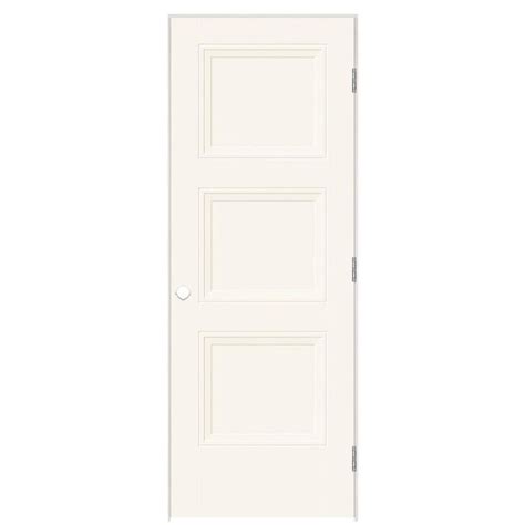 Masonite Livingston 30 In X 80 In White 3 Panel Square Hollow Core Prefinished Molded Composite