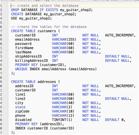 My Guitar Shop Exercises For Murachs Mysql Nd Edition Shop Poin