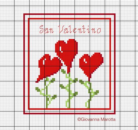 Puntocroce E Fantasia Croce Cuore Del Punto San Valentino Schema