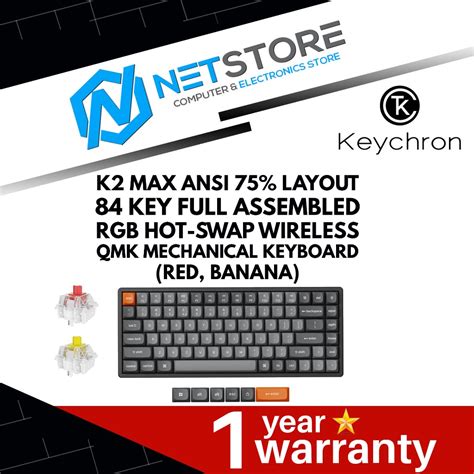 Keychron K Max Ansi Layout Key Full Assembled Rgb Hot Swap