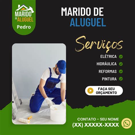 Arte Marido De Aluguel - Canva MARIDO DE ALUGUEL - Artes para as suas redes sociais
