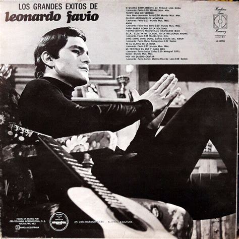 Leonardo Favio Los Grandes Exitos De Leonardo Favio Mexico LP Comp