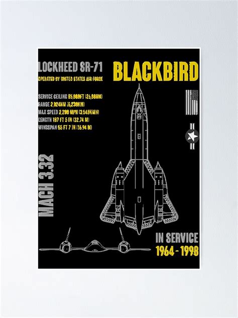 Lockheed Sr Blackbird Poster For Sale By Rossiecker Redbubble