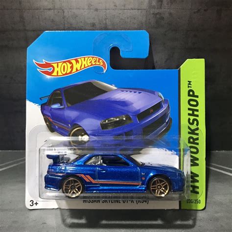 Jual Hot Wheels Nissan Skyline GT R R Blue Short Card Blister Shopee Indonesia