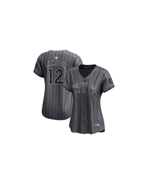 Nike Francisco Lindor Graphite New York Mets 2024 City Connect Limited