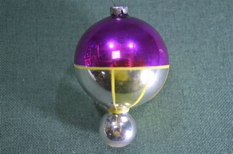 Купить Елочная игрушка стеклянная "Воздушный шар. Фиолетовый". Стекло ...