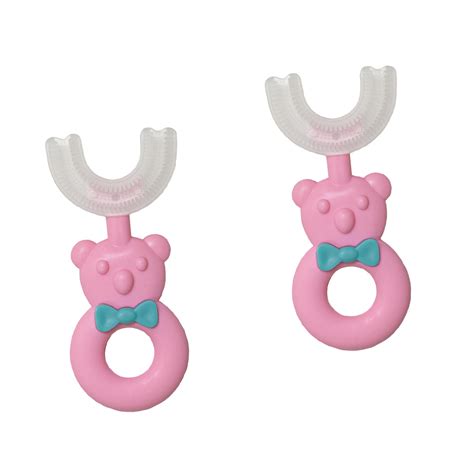 Комплект 2 четки за зъби, U-образна форма, за деца 2-6 години, Naimeed ...