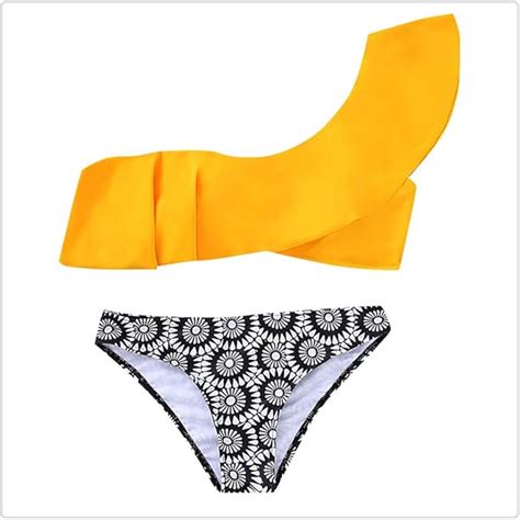 Rimedtsv Bikini Para Mujer Bikini Con Un Solo Hombro Conjunto De Bikini De Dos Piezas Con