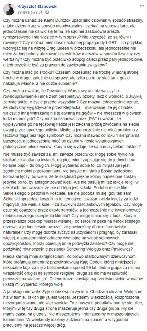 Ten tekst stał się hitem internetu. Krzysztof Stanowski mówi o tych z