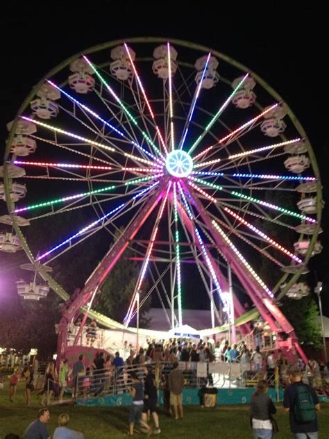 Big Wheel At Night At The Nevada County Fair Nevada County Carnival Rides County Fairgrounds