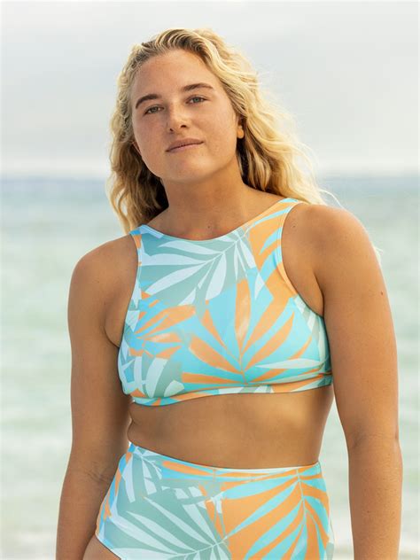 Roxy Pro The Pop Up Top De Bikini Crop Para Mujer Roxy