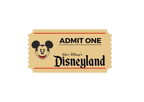 Printable Disney Disneyland Printable Admission Ticket - Etsy