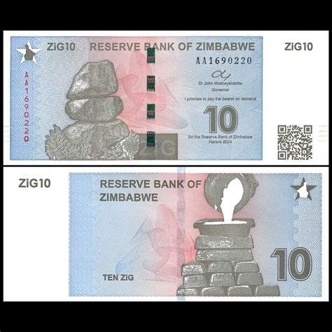 Buy Banknotes - Zimbabwe - 10 Zig 2024 - Pick- NEW / B201 | MoneyCorner