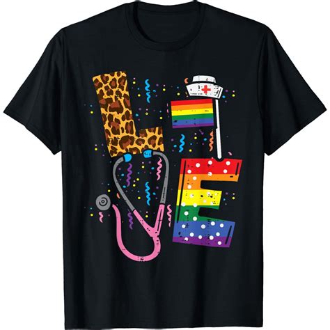Rainbow Flag Love Nurse Rn Scrub Top Lgbt Pride Month Gay T Shirt Walmart