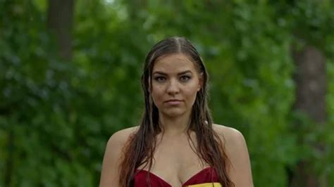 Soaking Wet Girl Standing Half Naked On Stock Video Pond