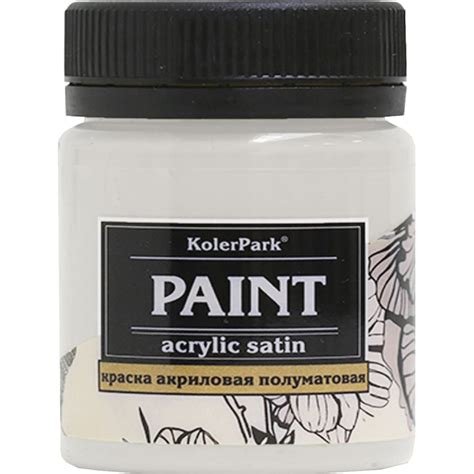 Акриловая сатиновая краска Palizh KOLER PARK (белая; 150 мл) 11608163 ...