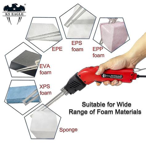 Electric Hot Knife Cutter Eps Foam Cutter Styrofoam Heat Cutting Grooving Machine Portable