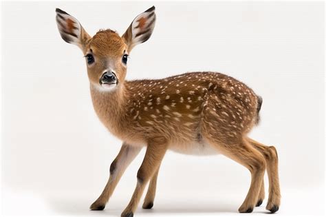 Premium AI Image Baby Deer Isolated On White