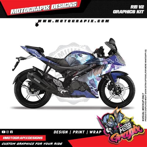 Multicolor Motograpix Designs Yamaha R V Graphics Kit For