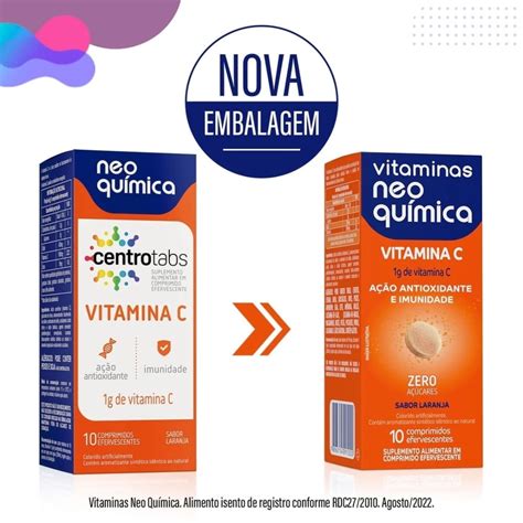 Kit Vitamina C Efervescente Centrotabs Neo Qu Mica Comprimidos