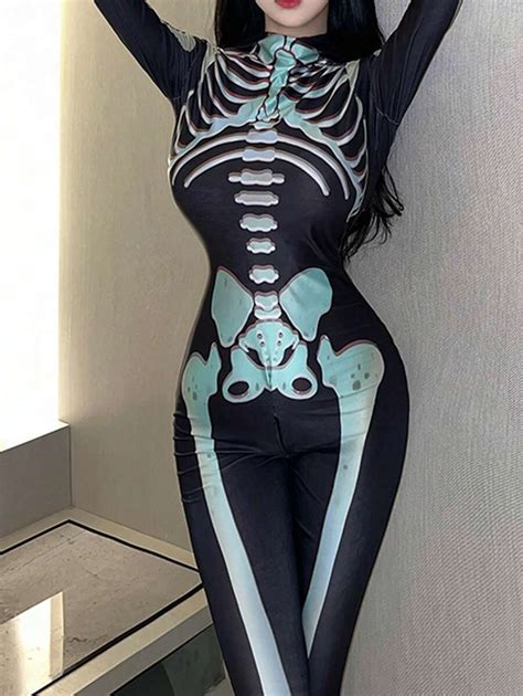 Sexy Role Playing Uniform Lingerie With Zipper Front And Open Crotch Design Shein Usa