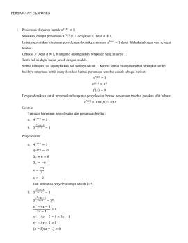 Materi Matematika Peminatan X Persamaan Eksponen Giovanipradipta Gp