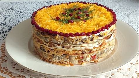 ЗАКУСОЧНЫЙ 🎂 ТОРТ для семейного застолья или на праздничный стол ...