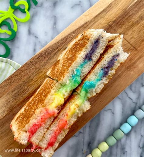 Rainbow Grilled Cheese Recipe Life Is A Party