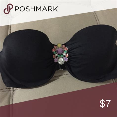 Strapless Swim Top With Black Strap