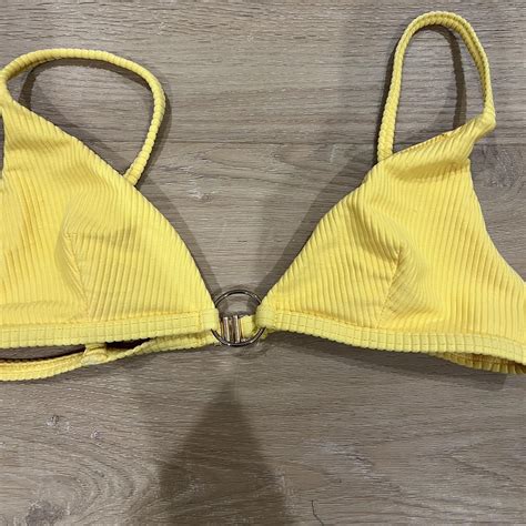 Glassons Yellow Bikini Top Size 6 Selling 10 Depop