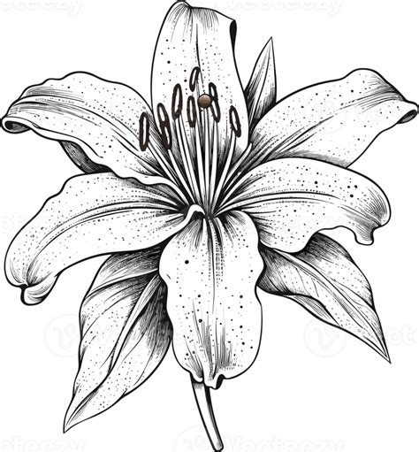 Lily Hand Drawn Illustration 26414379 Png