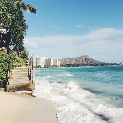 Waikiki Beach Honoluluhawaï Hawaï Etats Unis Létat
