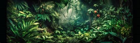 Premium Photo | The jungle wallpaper includes green leaves