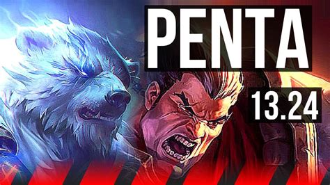 VOLIBEAR Vs DARIUS TOP Penta 12 Solo Kills 1100 Games Legendary