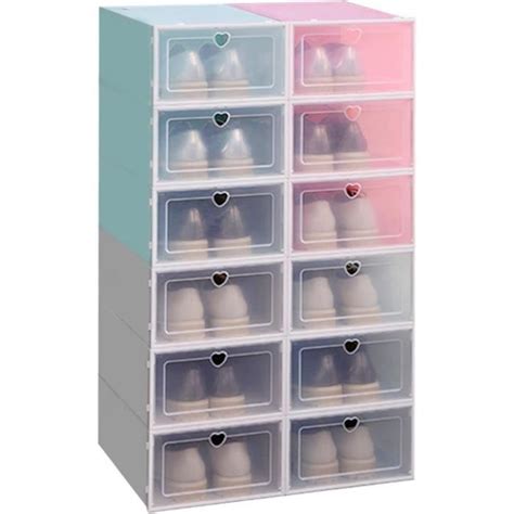 Boite A Chaussure Empilable Boite Rangement Plastique Transparent Lot