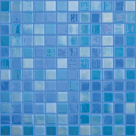 Blue Lagoon Slip Resistant 1 X 1 Glass Tile Pool Tile By Vidrepur Aquablu Mosaics