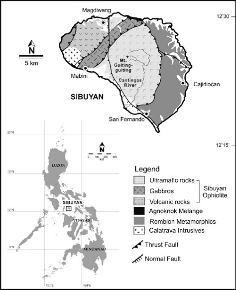 mapshowingthedistributionoflithologiesinthesibuyan island